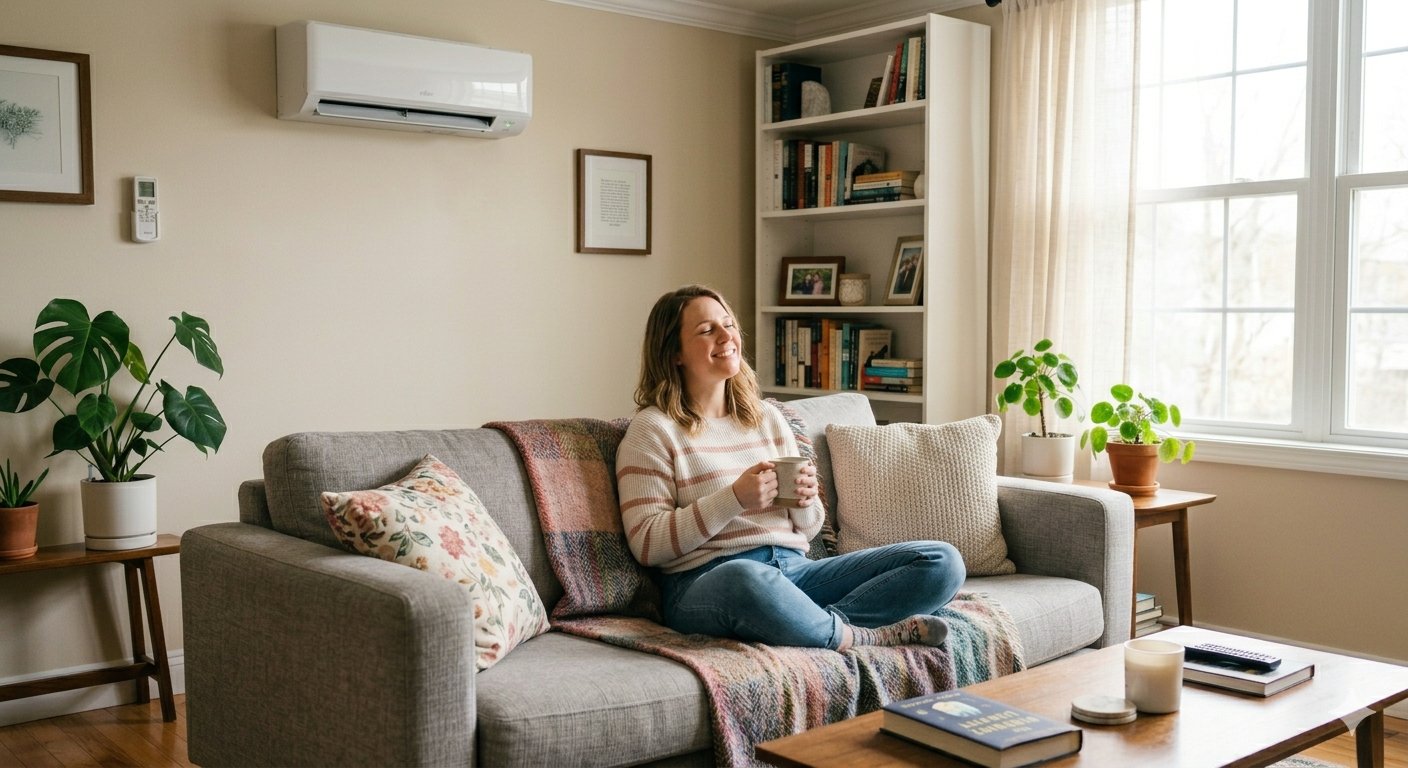 Mini split installation in Central Oregon home